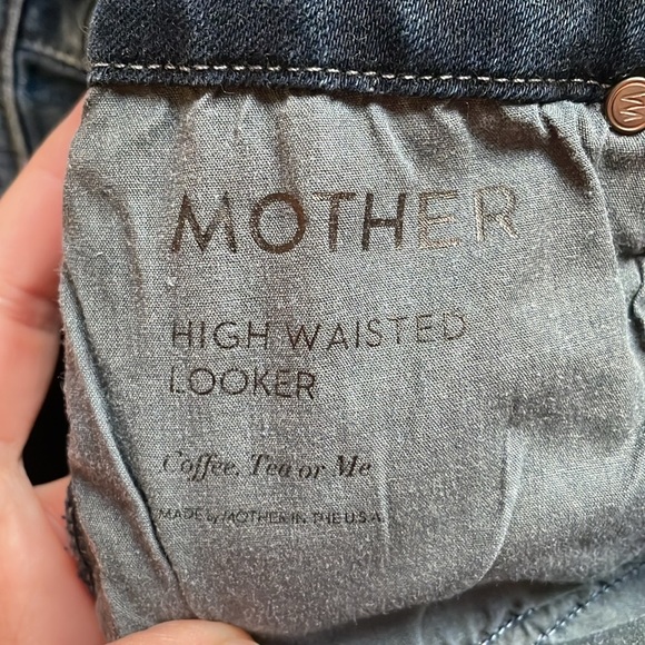 MOTHER High Rise Looker 26 Coffee Tea or Me? Dark Skinny - Picture 12 of 12